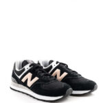 New balance Sneakers Donna 574 Nera Logo Rosa