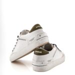 Crime London Sneakers Uomo Low Top Distressed Bassa Bianca e Tortora