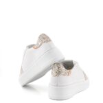 Crime London Sneakers Donna Platform Bianca e Glitter