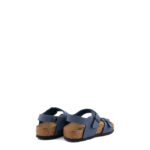 Birkenstock New York Sandalo Bambino In Birko Flor Blu