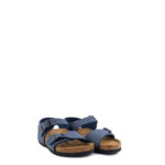 Birkenstock New York Sandalo Bambino In Birko Flor Blu