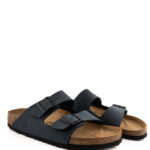 Birkenstock Arizona Uomo In Birko Flor Scamosciato Basalt