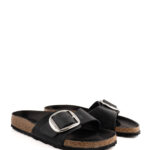 Birkenstock Madrid Big Buckle Donna In Pelle Nera