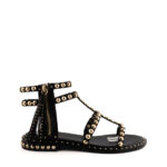 Ash Sandalo Donna Power Nero Con Borchie e Nappa