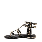 Ash Sandalo Donna Power Nero Con Borchie e Nappa