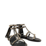 Ash Sandalo Donna Power Nero Con Borchie e Nappa