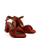 Matteo Pitti Sandalo Donna In Camoscio Rosso