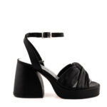 Poesie Veneziane Sandalo Donna Nero Con Plateau