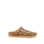 Birkenstock Gizeh Braided Donna In Pelle Oliata Cognac
