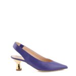 Prosperine Slingback Donna Viola Con Tacco In Metallo