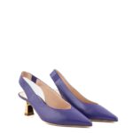 Prosperine Slingback Donna Viola Con Tacco In Metallo