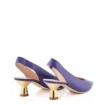 Prosperine Slingback Donna Viola Con Tacco In Metallo