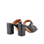 Matteo Pitti Sabot Donna Nero Con Fibbie Oro