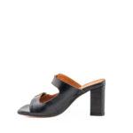 Matteo Pitti Sabot Donna Nero Con Fibbie Oro
