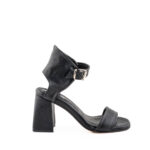 The S Sandalo Donna Nero Con Toppone Alto E Laccio Caviglia