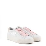 Sun68 Sneakers Donna Bianca Pelle Fondo A Cassetta