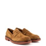 Frau Mocassino Uomo Camoscio Cognac Fondo Micro