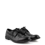 Hundred 100 Stringata Uomo Pelle Nera Con Spunterbo