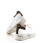 Premiata Sneakers Donna Belle 5988 Pelle Bianca E Glitter Argento