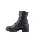Hundred 100 Anfibio Donna Pelle Nera Con Due Fibbie