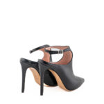 Anna F. Scarpa Nera Tacco Alto E Tallone Aperto