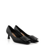 Bibi Lou Décolleté Donna Pelle Nera Con Accessorio
