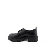 JD Stringata Donna Derby Nera Liscia Con Carrarmato