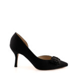 Elata Décolleté Donna Raso Nero Con Fiocco