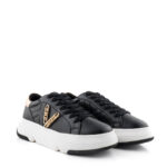 Emanuélle Vee  Sneakers Donna Pelle Nera Con Catena