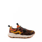 Flower Mountain Sneakers Donna Marrone Con Cavallino Pois