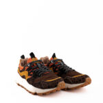 Flower Mountain Sneakers Donna Marrone Con Cavallino Pois
