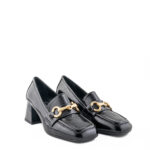 JD Mocassino Donna Naplak Nero Con Staffa Oro