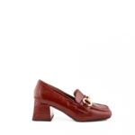 JD Mocassino Donna In Naplak Ruggine Con Staffa Oro