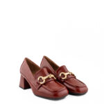 JD Mocassino Donna In Naplak Ruggine Con Staffa Oro