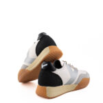 Keh-Noo Sneakers Donna Pelle Bianca E Argento