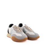 Keh-Noo Sneakers Donna Pelle Bianca E Argento