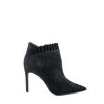 Liu Jo Tronchetto Donna Camoscio Nero Con Rouches E Tacco Stiletto