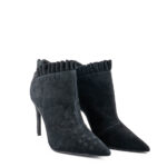 Liu Jo Tronchetto Donna Camoscio Nero Con Rouches E Tacco Stiletto