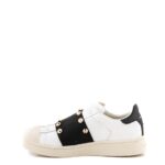 Moa Sneakers Donna Bianca Con Fascia E Borchie