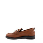Carmens Mocassino Donna Pelle Cognac Con Accessorio Logo Silver