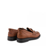Carmens Mocassino Donna Pelle Cognac Con Accessorio Logo Silver