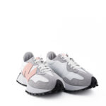 New Balance Sneakers Donna 327 Pelle Bianca E Logo Rosa