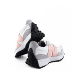 New Balance Sneakers Donna 327 Pelle Bianca E Logo Rosa