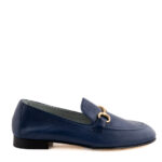 Poesie Veneziane Mocassino Donna Blu Con Staffa Oro