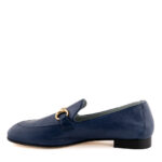 Poesie Veneziane Mocassino Donna Blu Con Staffa Oro