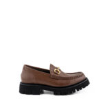 Seboy's Mocassino Donna In Pelle Marrone Con Staffa