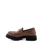 Seboy's Mocassino Donna In Pelle Marrone Con Staffa