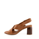 The S Sandalo Donna Pelle Cuoio Lacci Incrociati