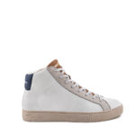 Crime London Sneakers Uomo Alta Bianca E Cuoio