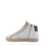 Crime London Sneakers Uomo Alta Bianca E Cuoio